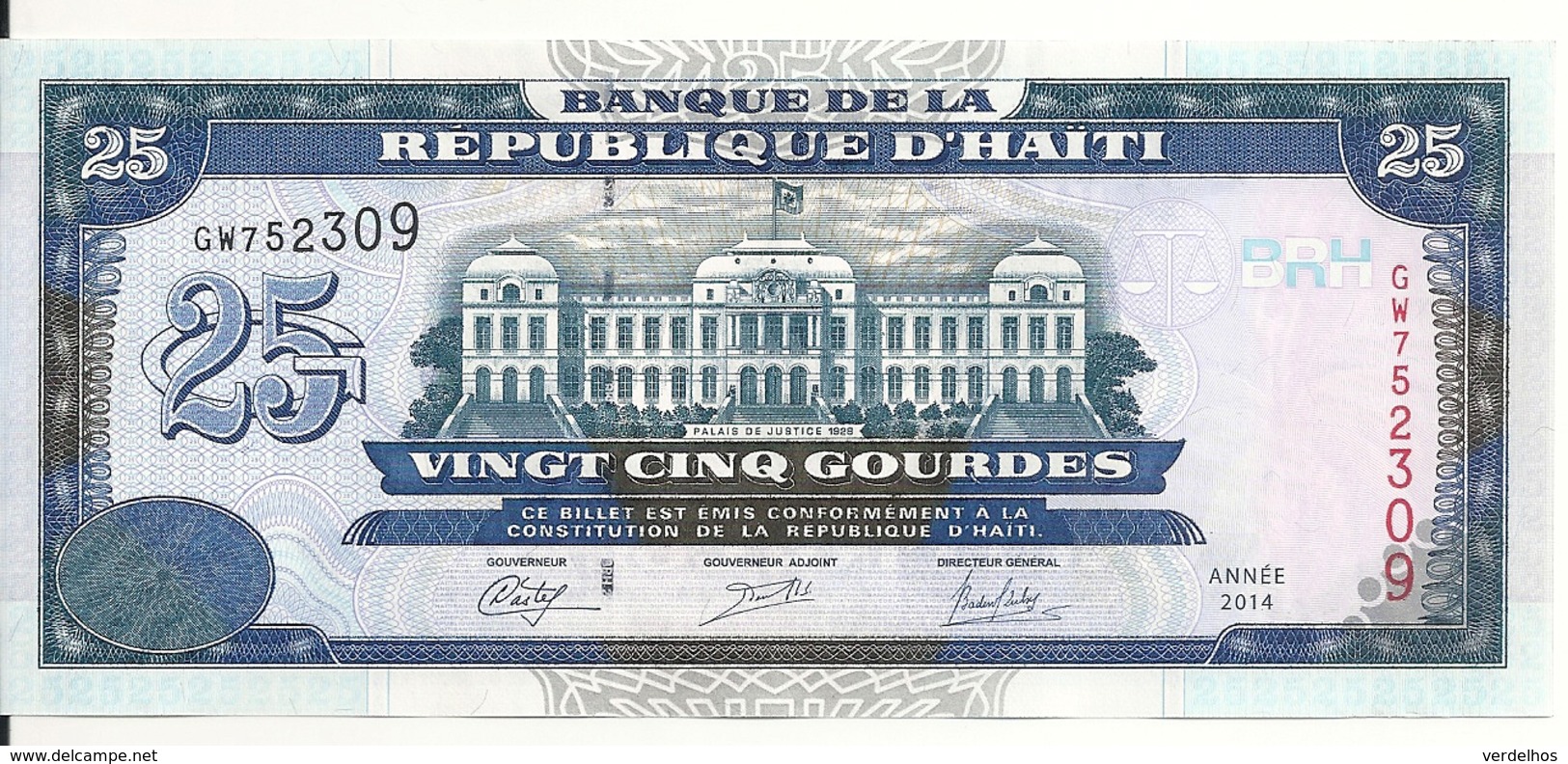 HAITI  25 GOURDES  2014 UNC P 266 - Haïti