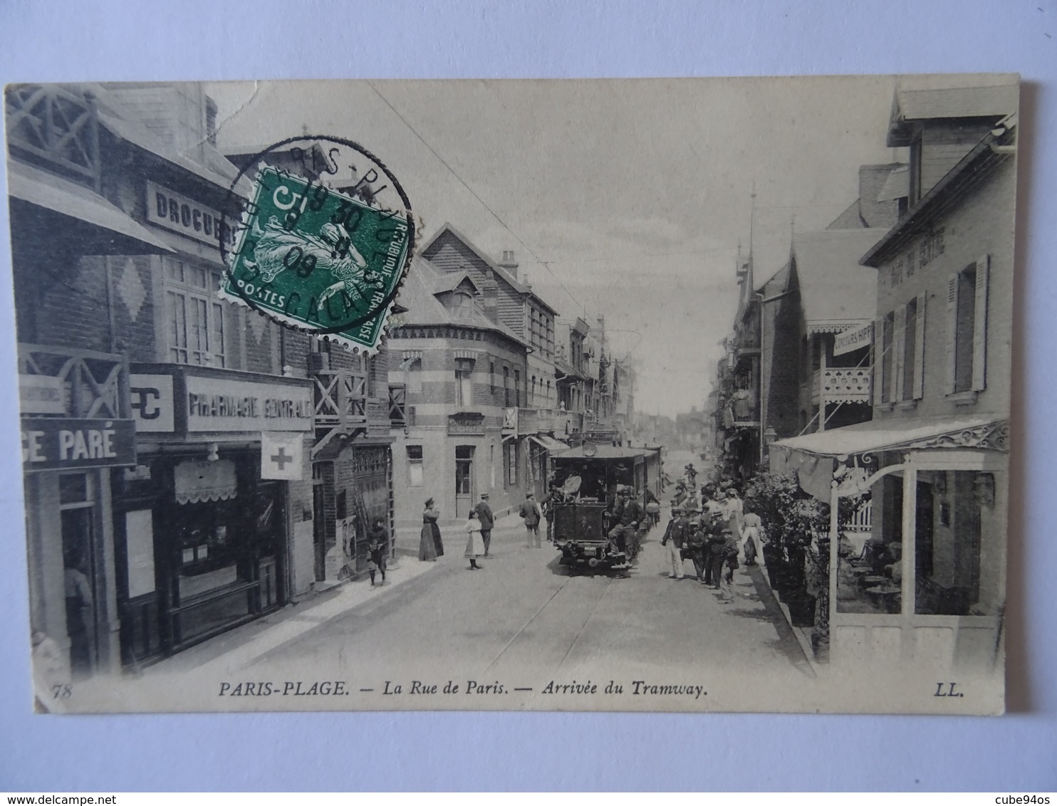 CPA PARIS-PLAGE--LA RUE DE PARIS-ARRIVEE DU TRAMWAYS. - Autres & Non Classés