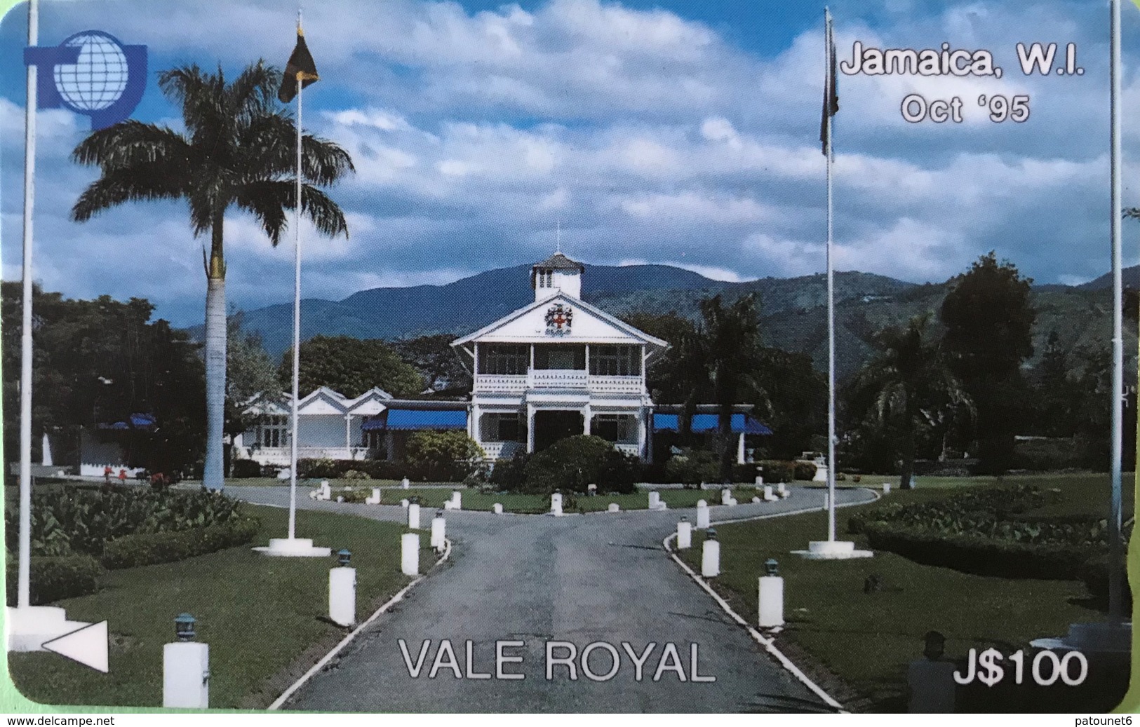 JAMAÏQUE  -  Phonecard  - Vale Royal  -  J $ 100 - Jamaïque