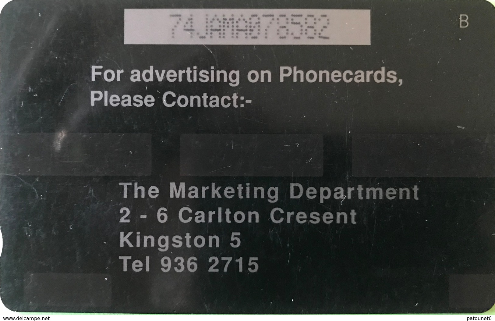 JAMAÏQUE  -  Phonecard  - Vale Royal  -  J $ 100 - Jamaïque