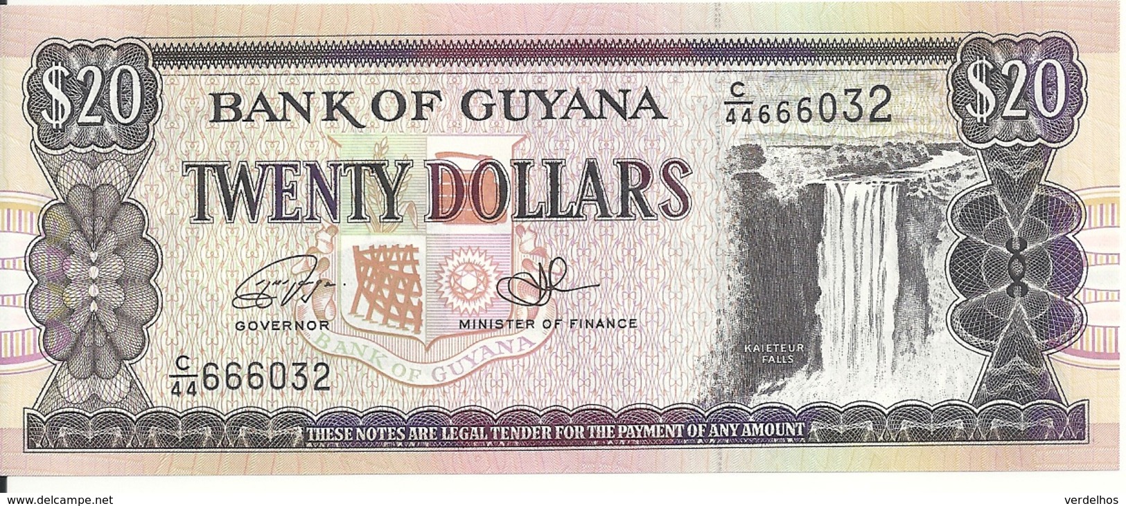 GUYANE 20 DOLLARS ND2016 UNC P 30 F - Guyana