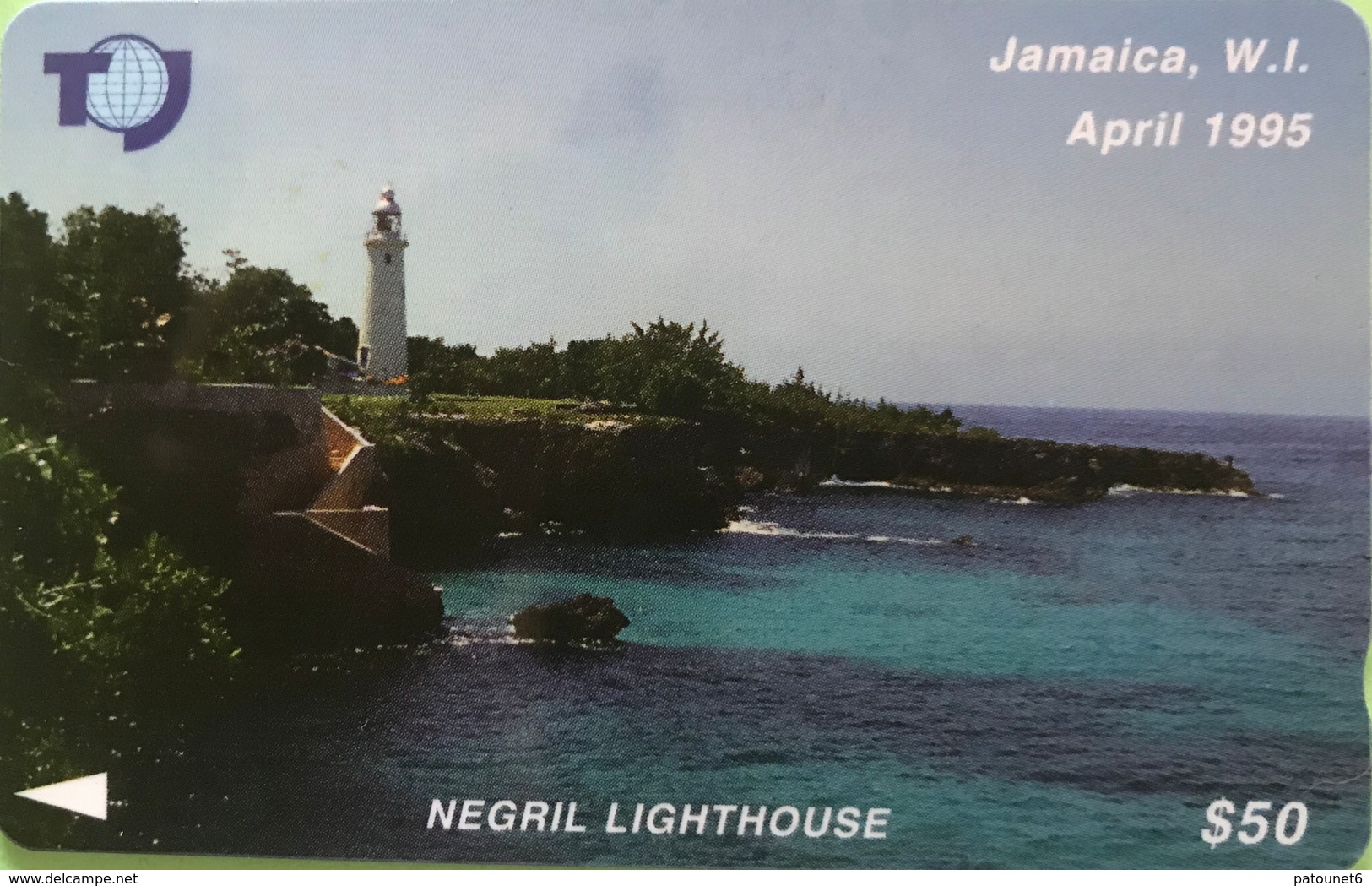 JAMAÏQUE  -  Phonecard  - Negril Lighthouse  -  $ 50 - Jamaica