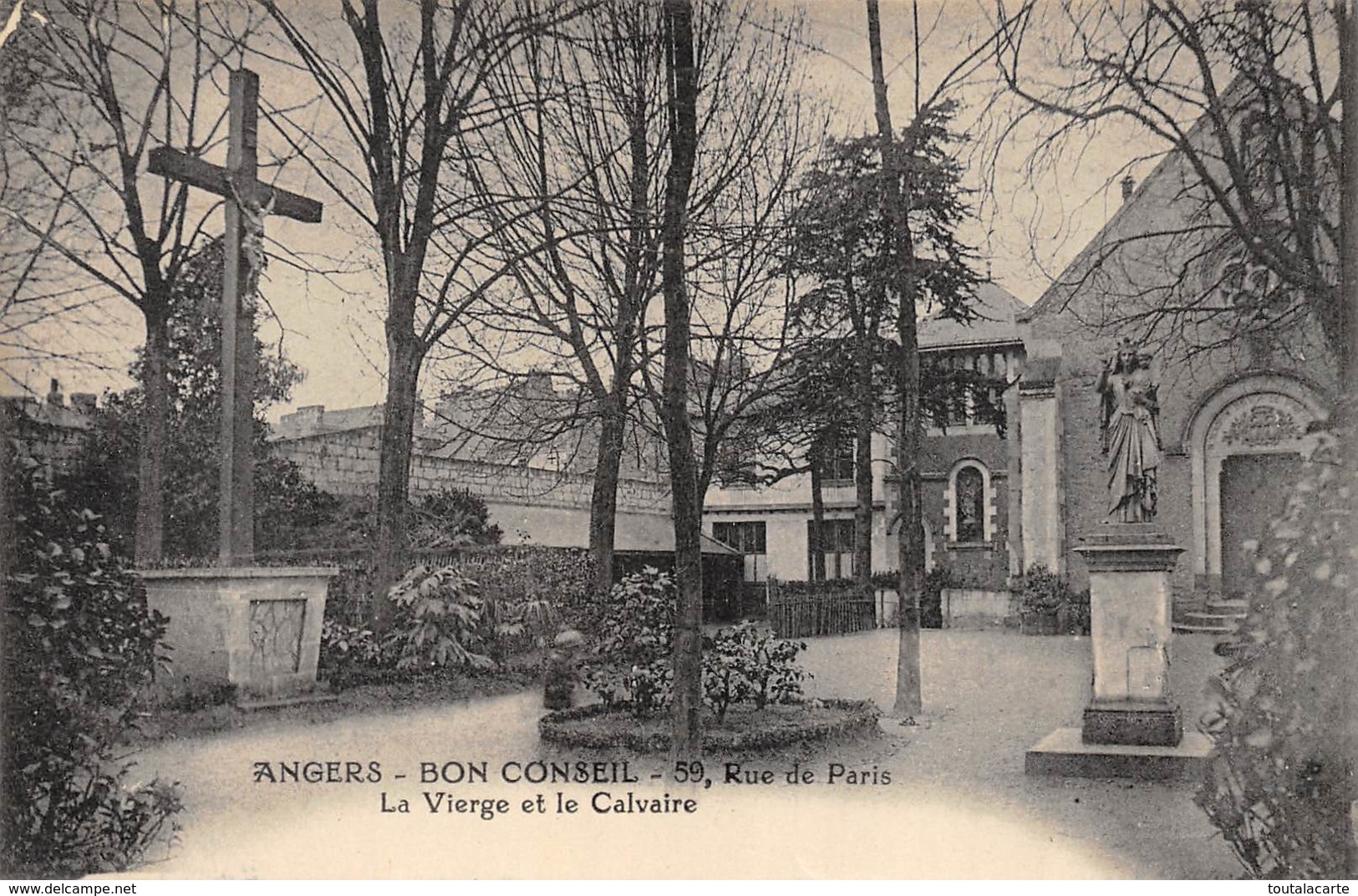 CPA 49 ANGERS BON CONSEIL LA VIERGE ET LE CALVAIRE - Angers