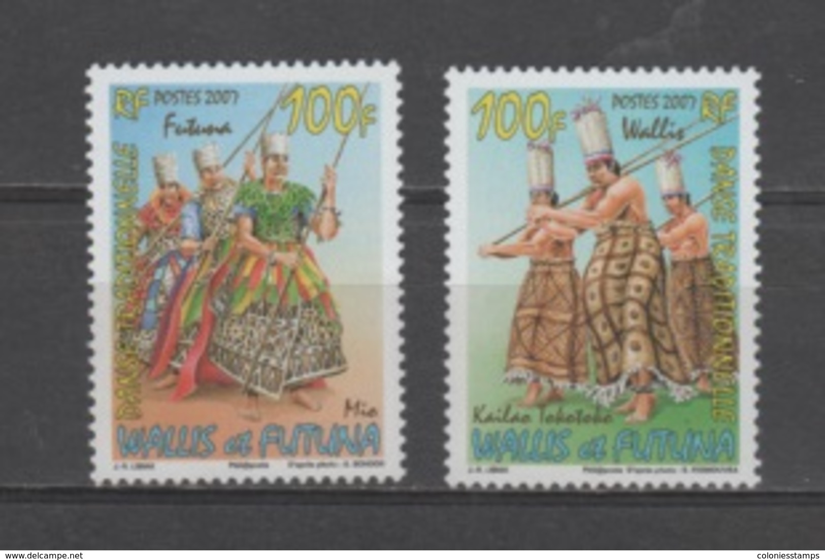 (S0491) WALLIS AND FUTUNA, 2007 (Traditional Dances). Complete Set. Mi ## 960-961. MNH** - Unused Stamps