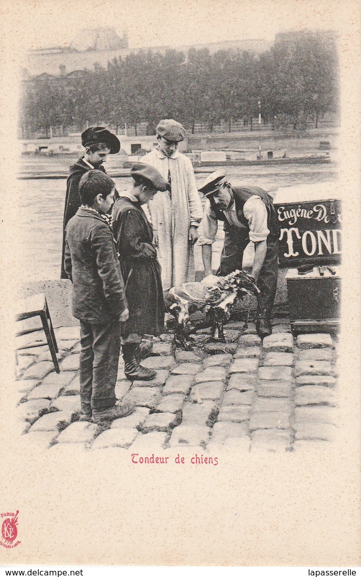 Carte Précurseur Début 1900- Edit Kunzli- Petits Métiers 75 Paris - Tondeur De Chiens (enfants) - Artisanat