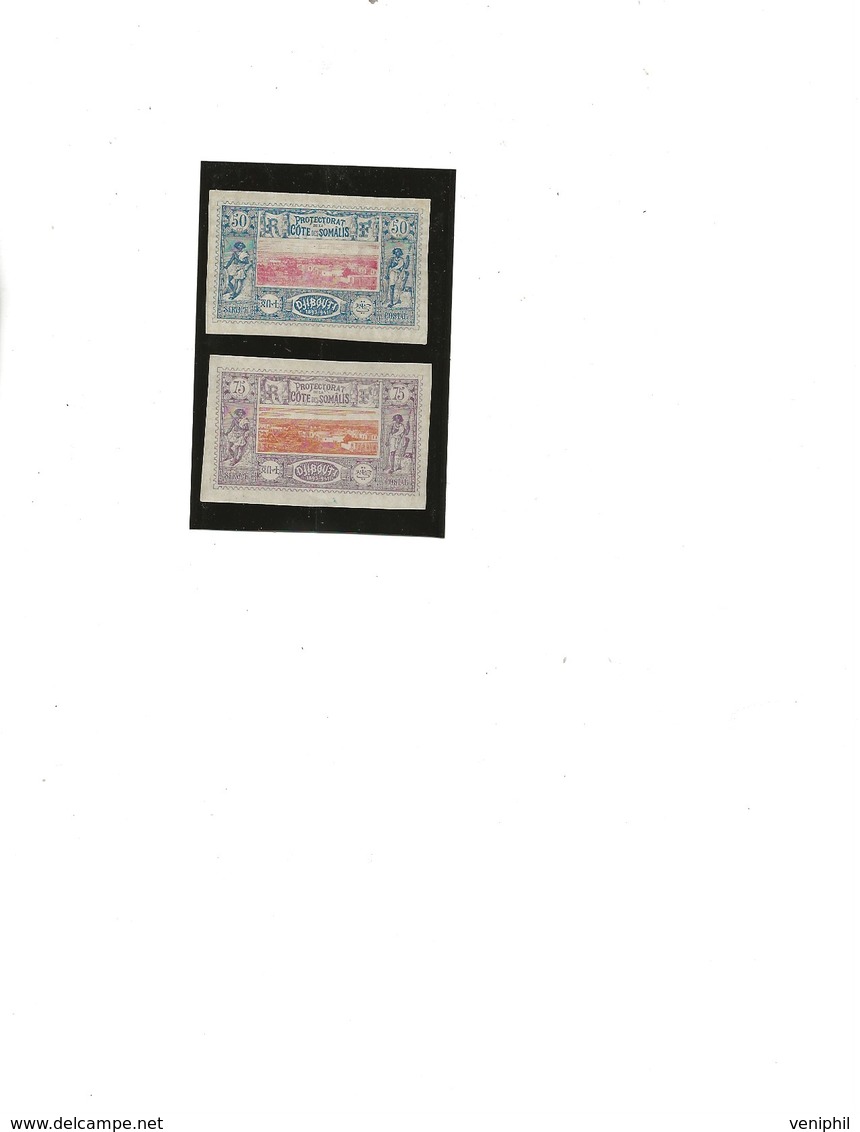 COTE FRANCAISE DES SOMALIS - N° 15 ET 16 - NSG - ANNEE 1894-1900- COTE : 100 € - Unused Stamps