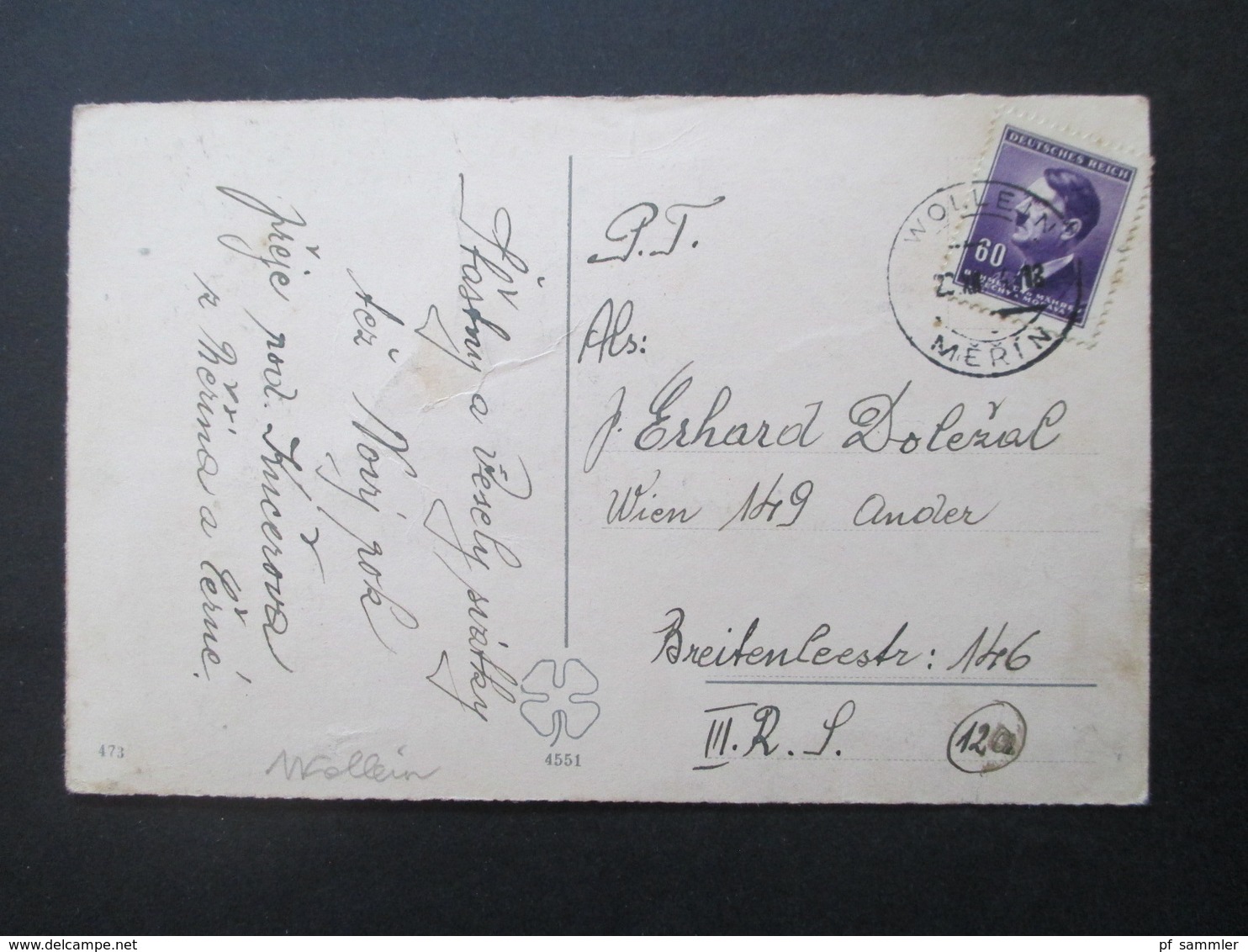 Ansichtskarten Böhmen und Mähren 1942 / 43 viele verschiedene Stempel und Karten! 36 Stück! Auch ein Mitläufer aus 1939