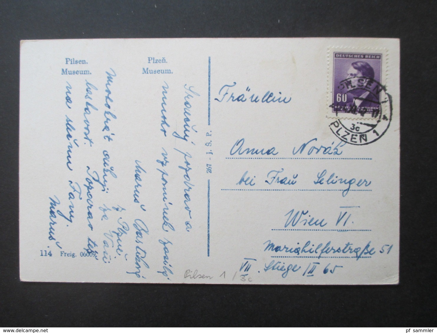 Ansichtskarten Böhmen und Mähren 1942 / 43 viele verschiedene Stempel und Karten! 36 Stück! Auch ein Mitläufer aus 1939