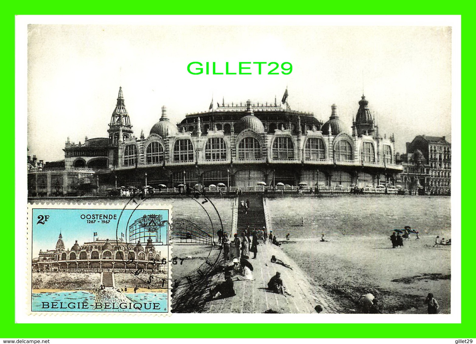 CARTE MAXIMUM - OSTENDE, BELGIQUE, 1967 - ANCIEN KURSAAL - EDITION UNIMAX - - 1961-1970