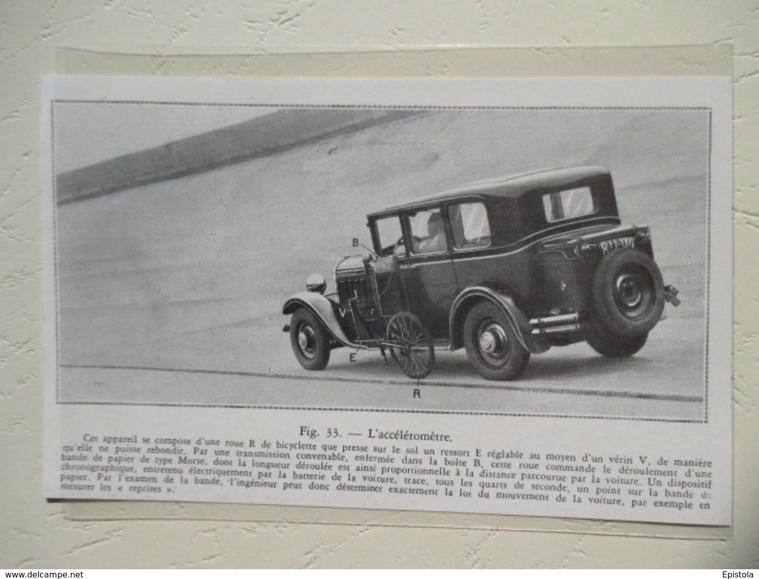 Montlhery Linas - Essai Voiture Accéléromètre -  Coupure De Presse De 1933 - Autres Appareils