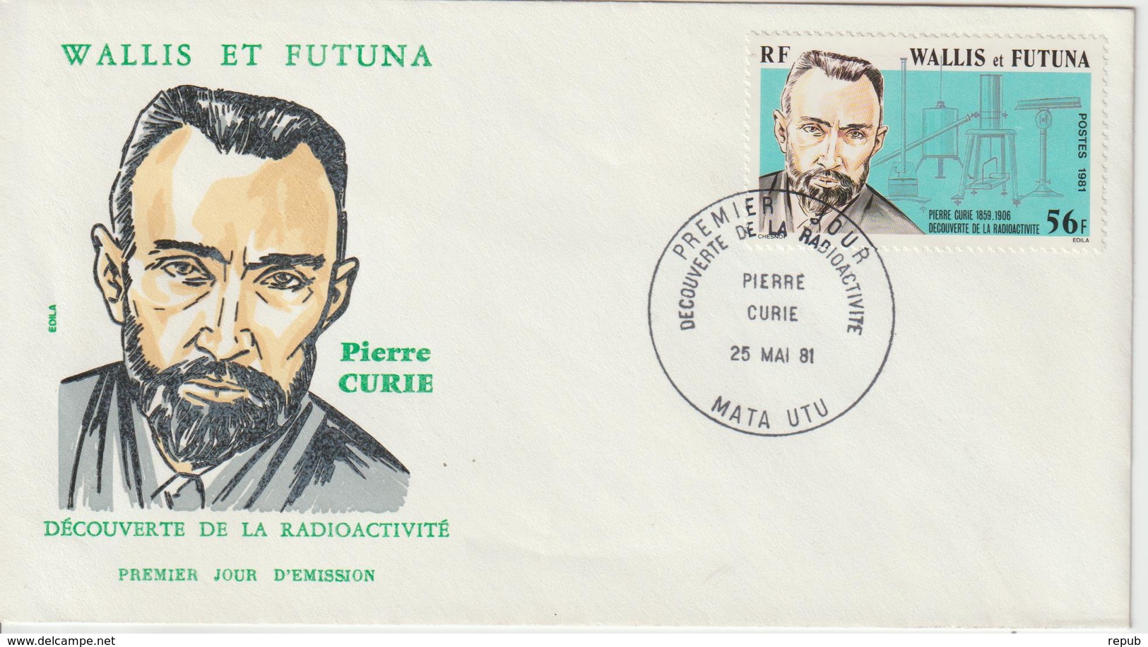 Wallis Et Futuna FDC 1981 Pierre Curie 266 - FDC