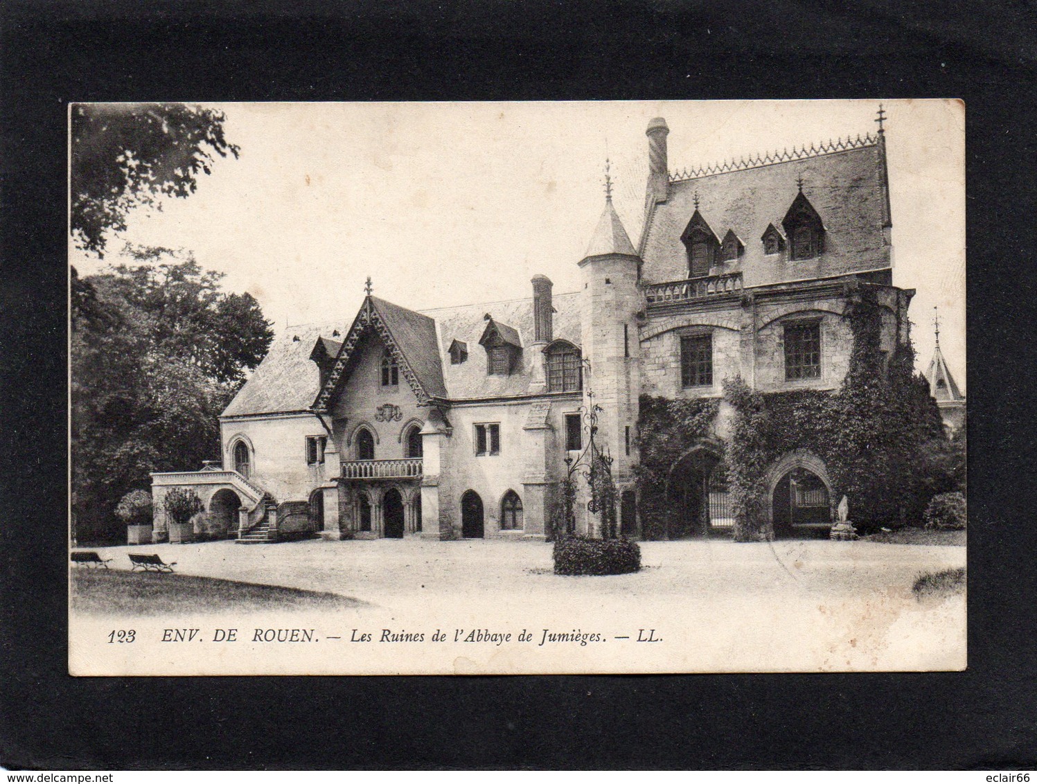 76 Environs De ROUEN  L'Abbaye De JUMIEGES Voyagée 1908 Edit. LL. N°123 - Jumieges