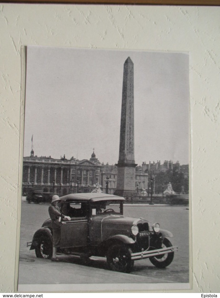 Voiture FORD T  Place De La Concorde Paris -  Coupure De Presse De 1930 - Voitures