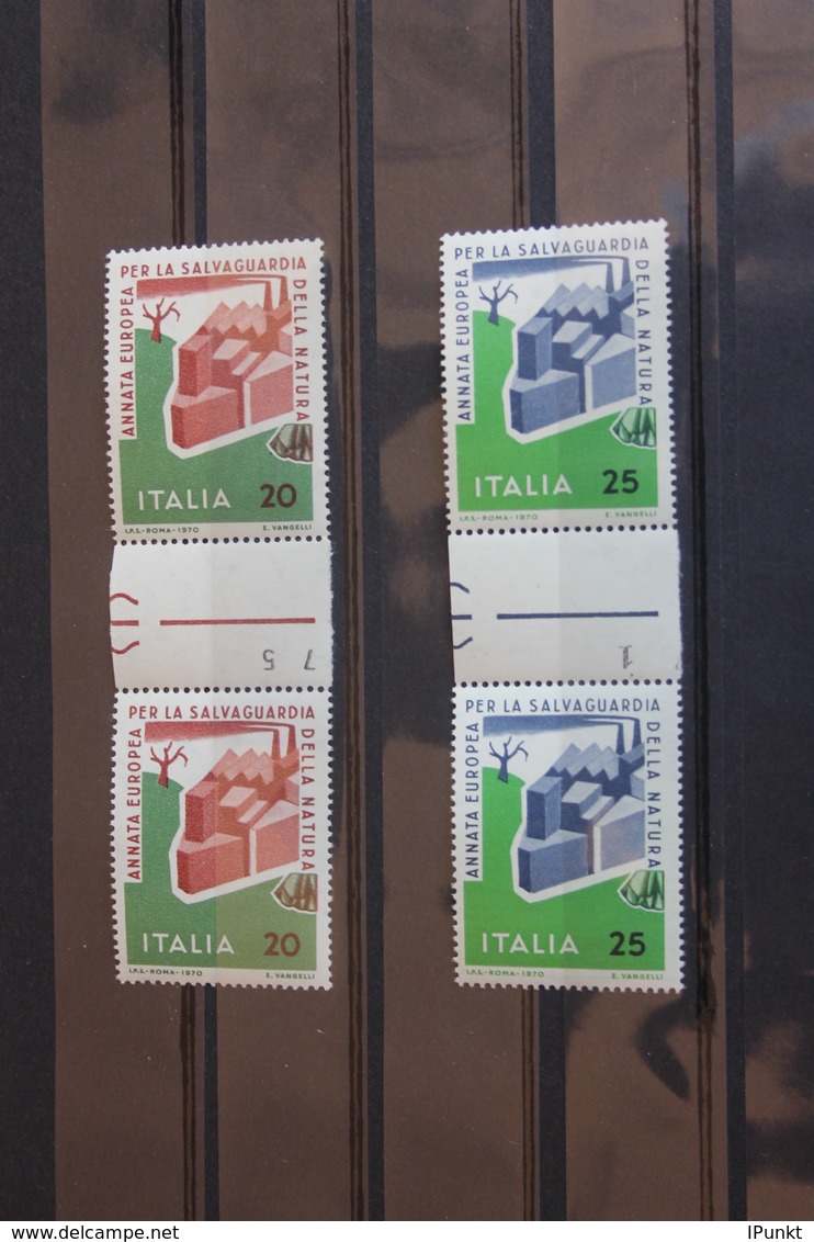 Italien Europäisches Naturschutzjahr  1970; Zwischenstegpaar, Postfrisch - 1961-70: Neufs