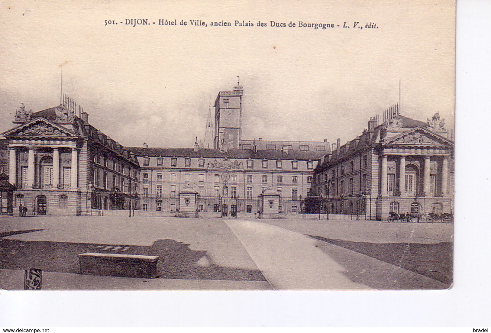 Dijon L'hotel De Ville, Avec Cachet Du 58 Régiment  Territorial D'infanterie - 1. Weltkrieg 1914-1918
