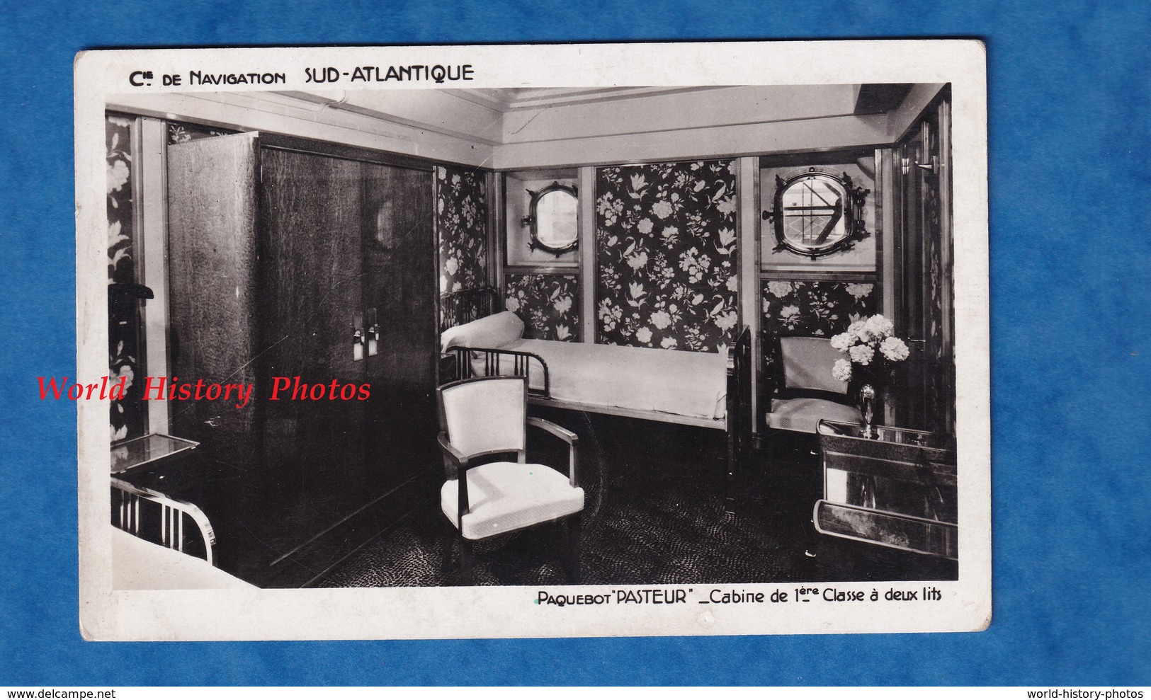 CPA - Intérieur Du Paquebot PASTEUR - Cabine De 1ere Classe à Deux Lits - Compagnie De Navigation SUD ATLANTIQUE - Decor - Paquebots