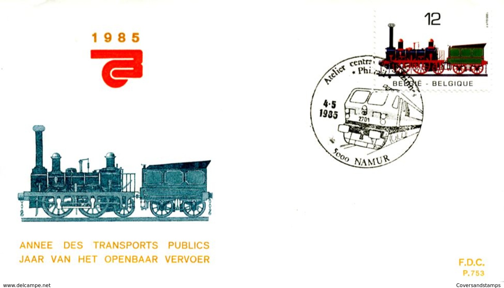 [E6867] - 2171 - FDC - Jaar Van Het Openbaar Vervoer - 1981-1990
