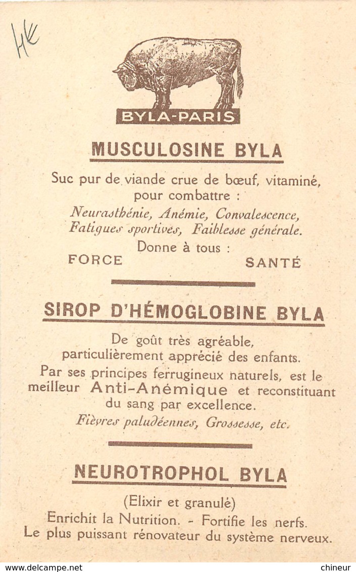 PUBLICITE SUR LA MUSCULOSINE LABORATOIRE BYLA PARIS AU RECT FEMME JOUANT DE LA MANDOLINE - Publicité