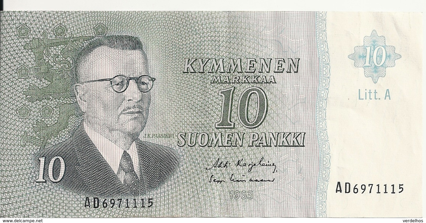 FINLANDE 10 MARKKAA 1963 VF+ P 104 - Finlande