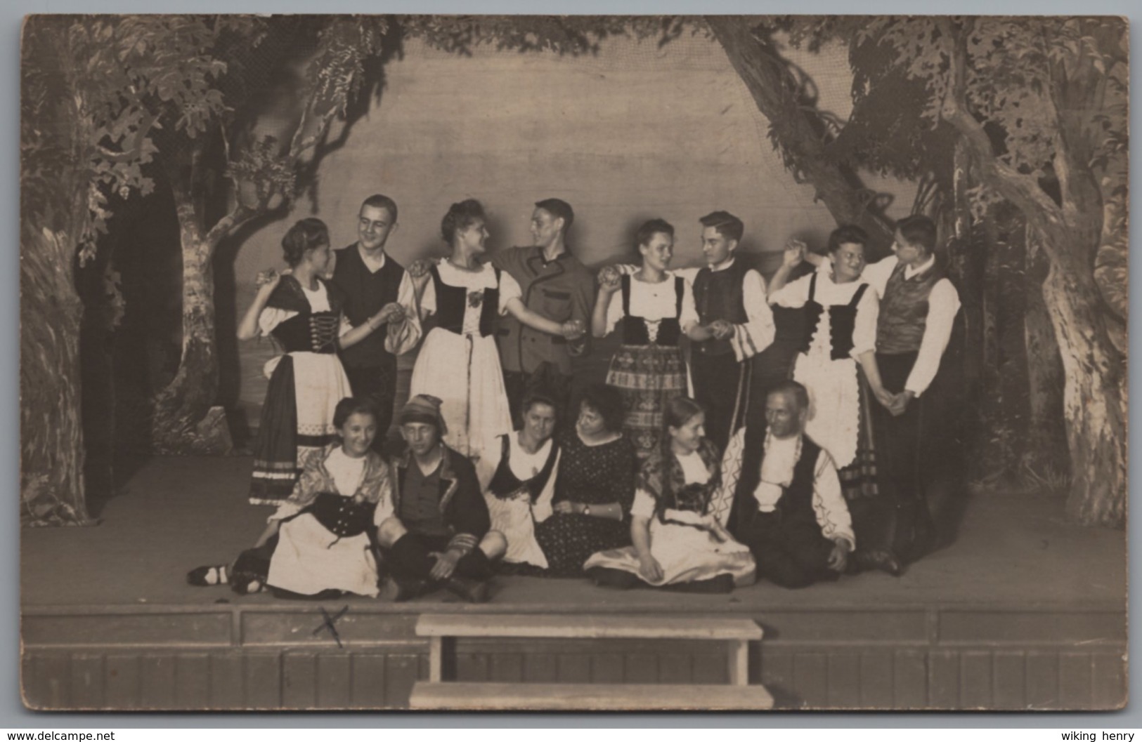 Prenzlau - S/w Gruppenbild Auf Bühne 1921 - Prenzlau
