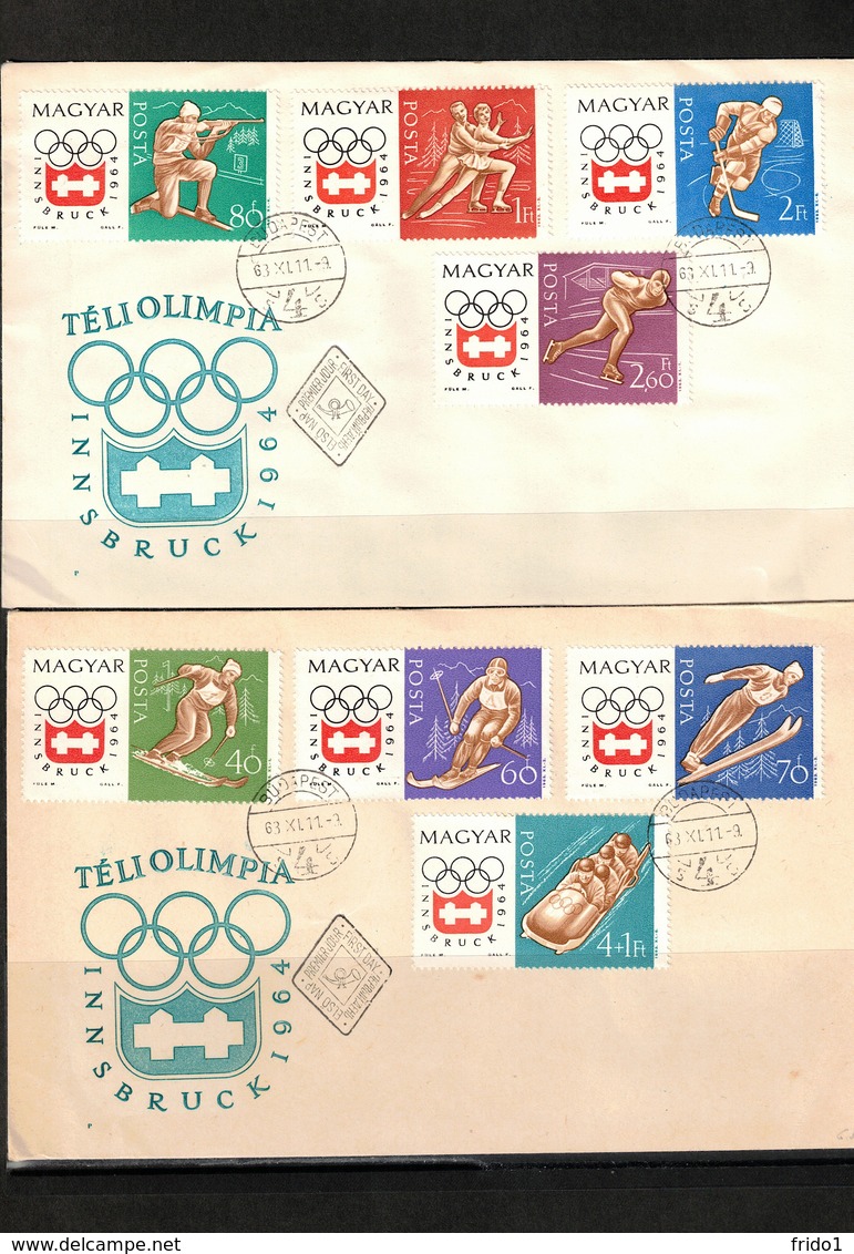 Hungary 1963 Olympic Games Innsbruck - Hockey FDC - Eishockey