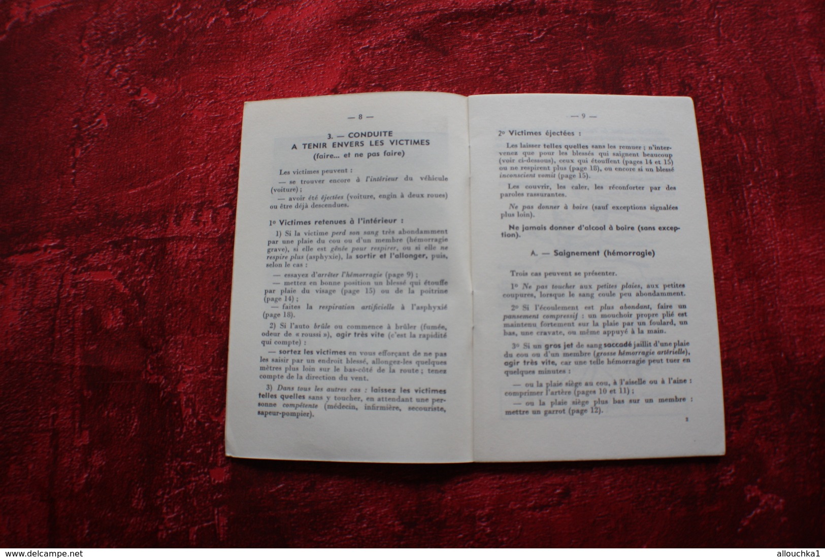 1960 CROIX-ROUGE FRANÇAISE"QUE FAIRE EN PRÉSENCE DES ACCIDENTS DE LA ROUTE  EDIT MÉDICALE FLAMMARION SECOURISME RED CROS - Documents Historiques