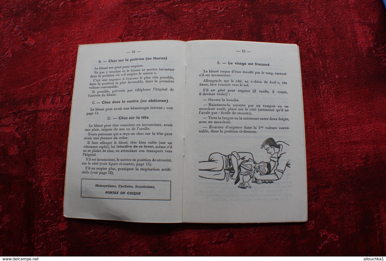 1960 CROIX-ROUGE FRANÇAISE"QUE FAIRE EN PRÉSENCE DES ACCIDENTS DE LA ROUTE  EDIT MÉDICALE FLAMMARION SECOURISME RED CROS