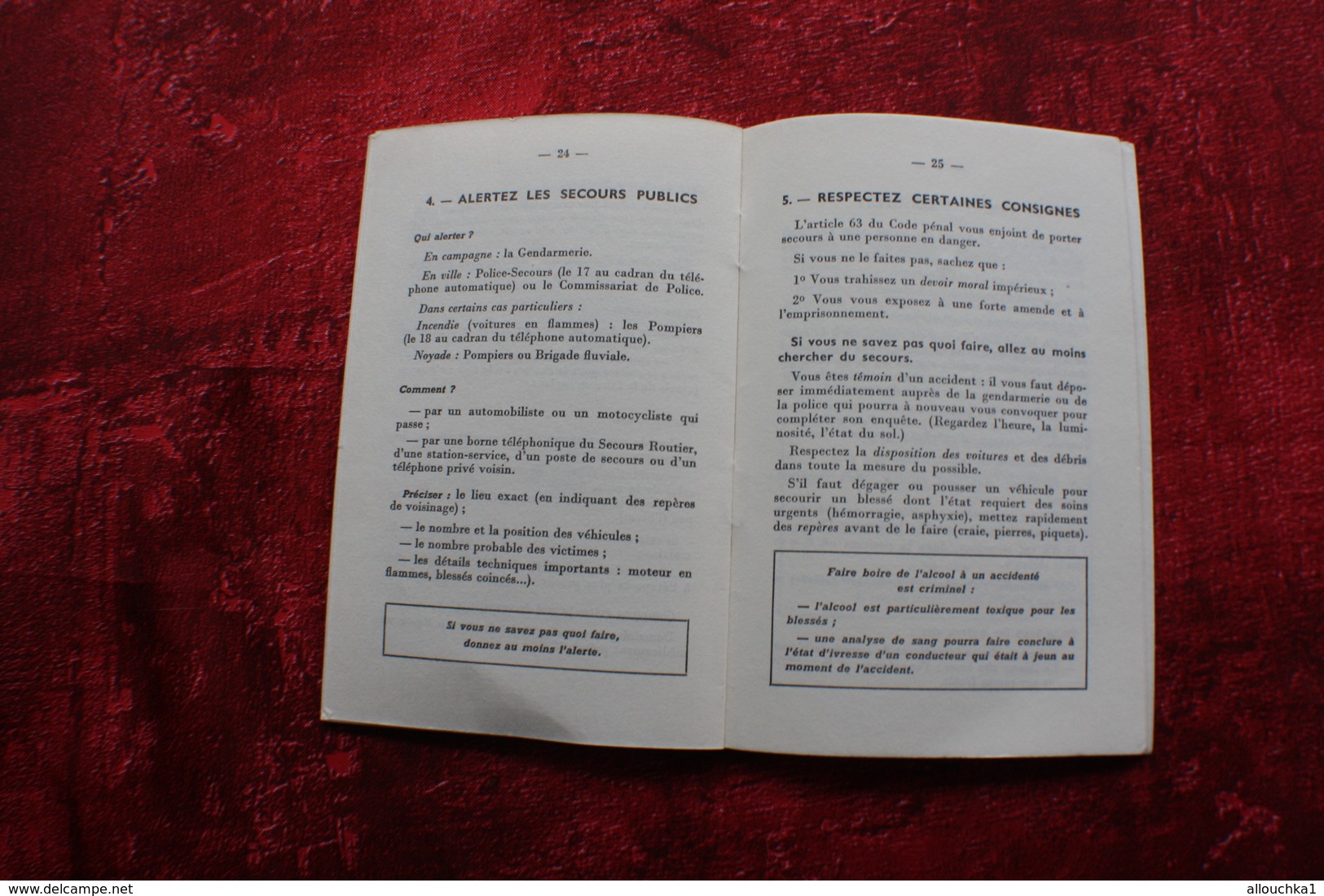 1960 CROIX-ROUGE FRANÇAISE"QUE FAIRE EN PRÉSENCE DES ACCIDENTS DE LA ROUTE  EDIT MÉDICALE FLAMMARION SECOURISME RED CROS