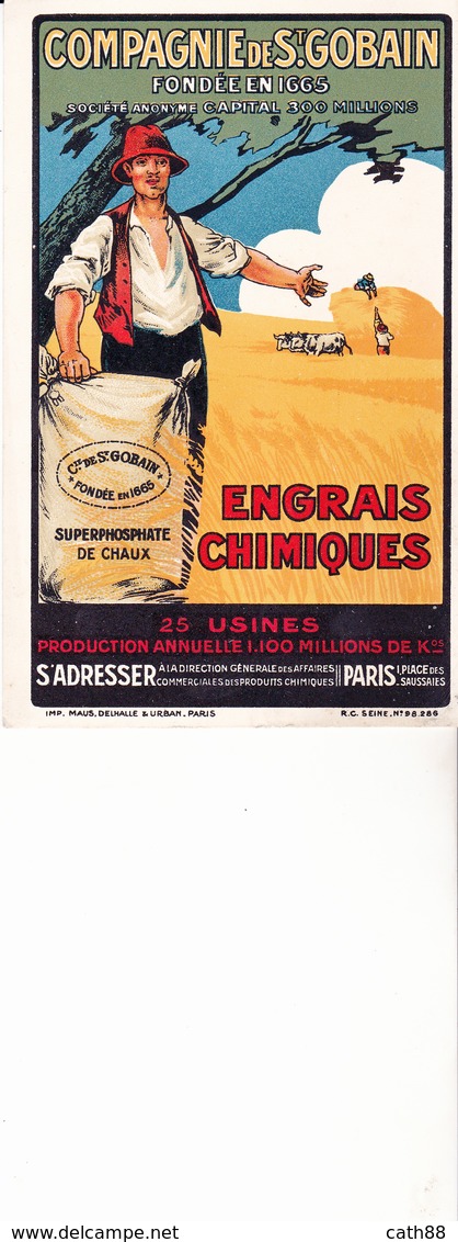 Compagnie De St Gobain - Engrais Chimiques - Publicité