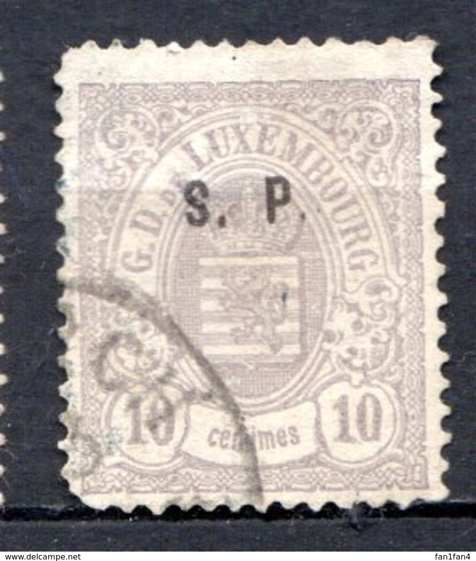 LUXEMBOURG - 1881-82 - N° 39 - 10 C. Gris-violet - (Surchargé : S. P.) - Servizio