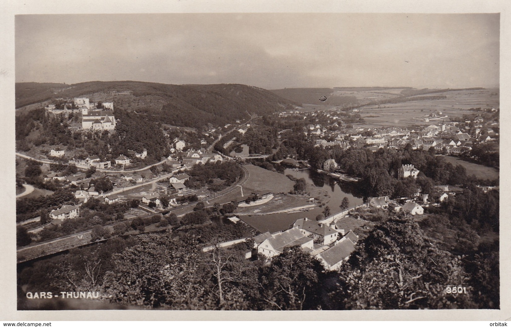 Thunau Am Kamp * Burgruine, Fluss, Brücke, Gesamtansicht * Österreich * AK725 - Horn