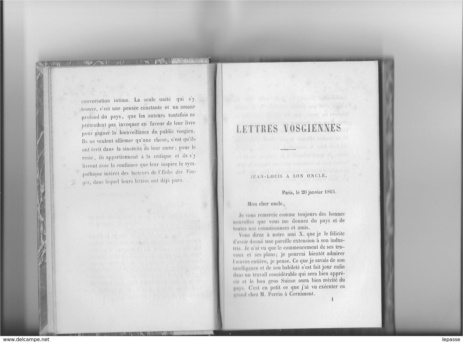 88 VOSGES   LIVRE LES LETTRES VOSGIENNES  PAR LOUIS JOUVE MOEURS HISTOIRE DESCRIPTION PROMENADES 1866  N  01 - Lorraine - Vosges