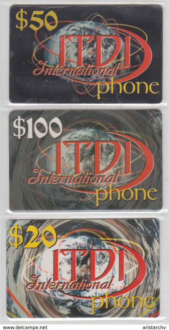 PALESTINE 20 50 100 $ 3 MINT PHONE CARDS - Palestina