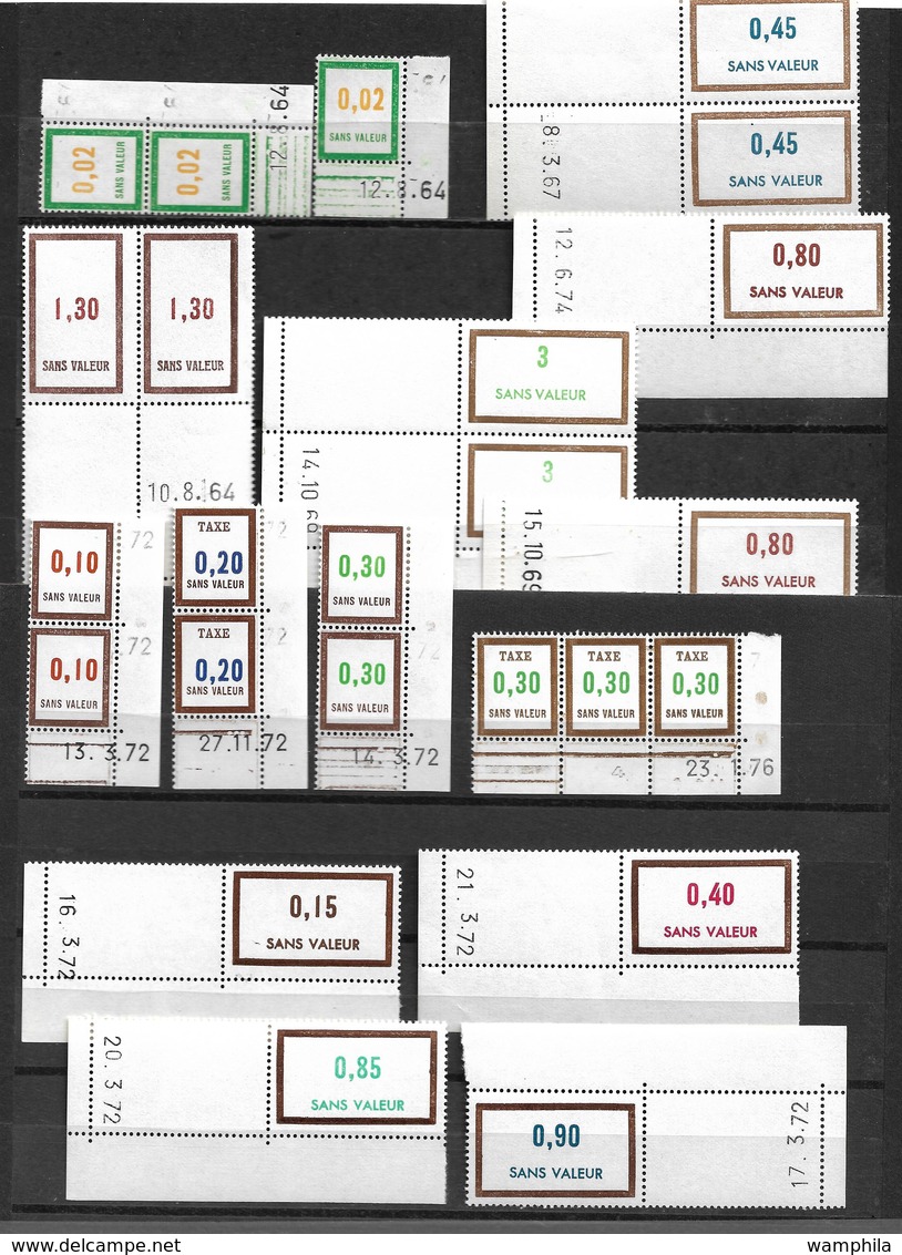 France Un Lot De Timbres Fictifs **avec Coin Datés - Fictifs