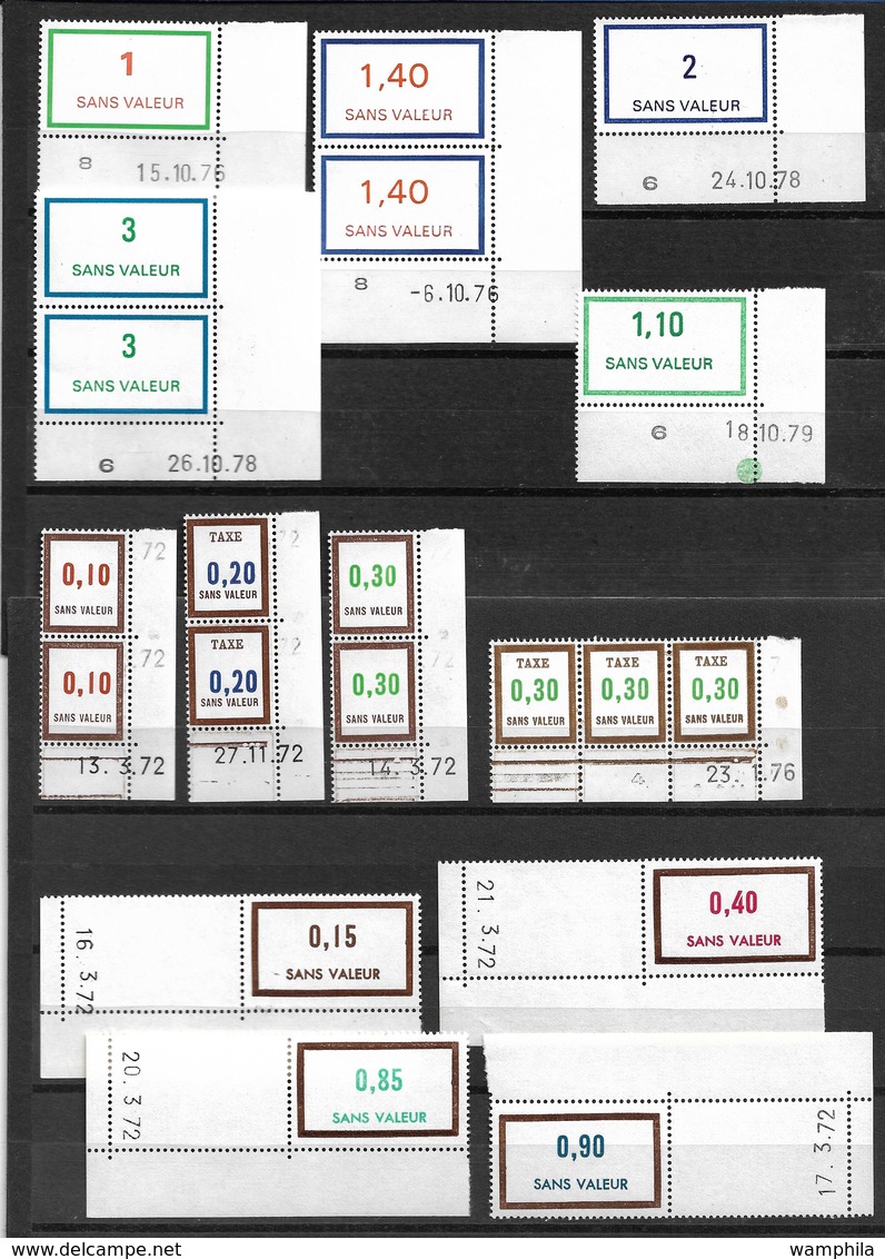 France Un Lot De Timbres Fictifs **avec Coin Datés - Phantom