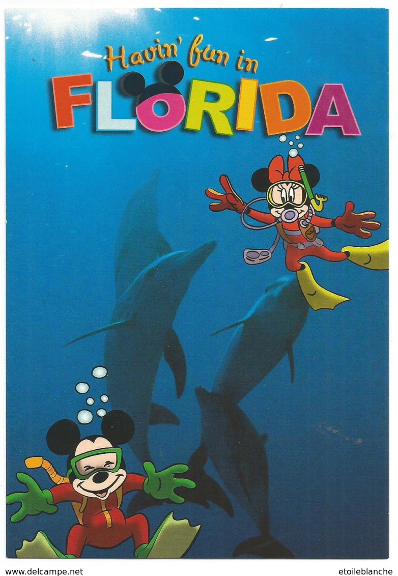 Walt Disney : Mickey, Minnie, Plongée Avec Les Dauphins, Having Fun In Florida (Disneyworld) - Disneyworld