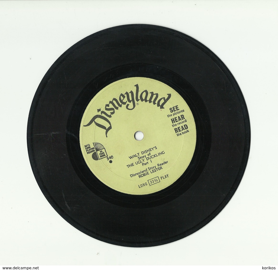 THE UGLY DUCKLING – DISNEYLAND RECORDS – VINYL – 340 – ROBIE LESTER - Children