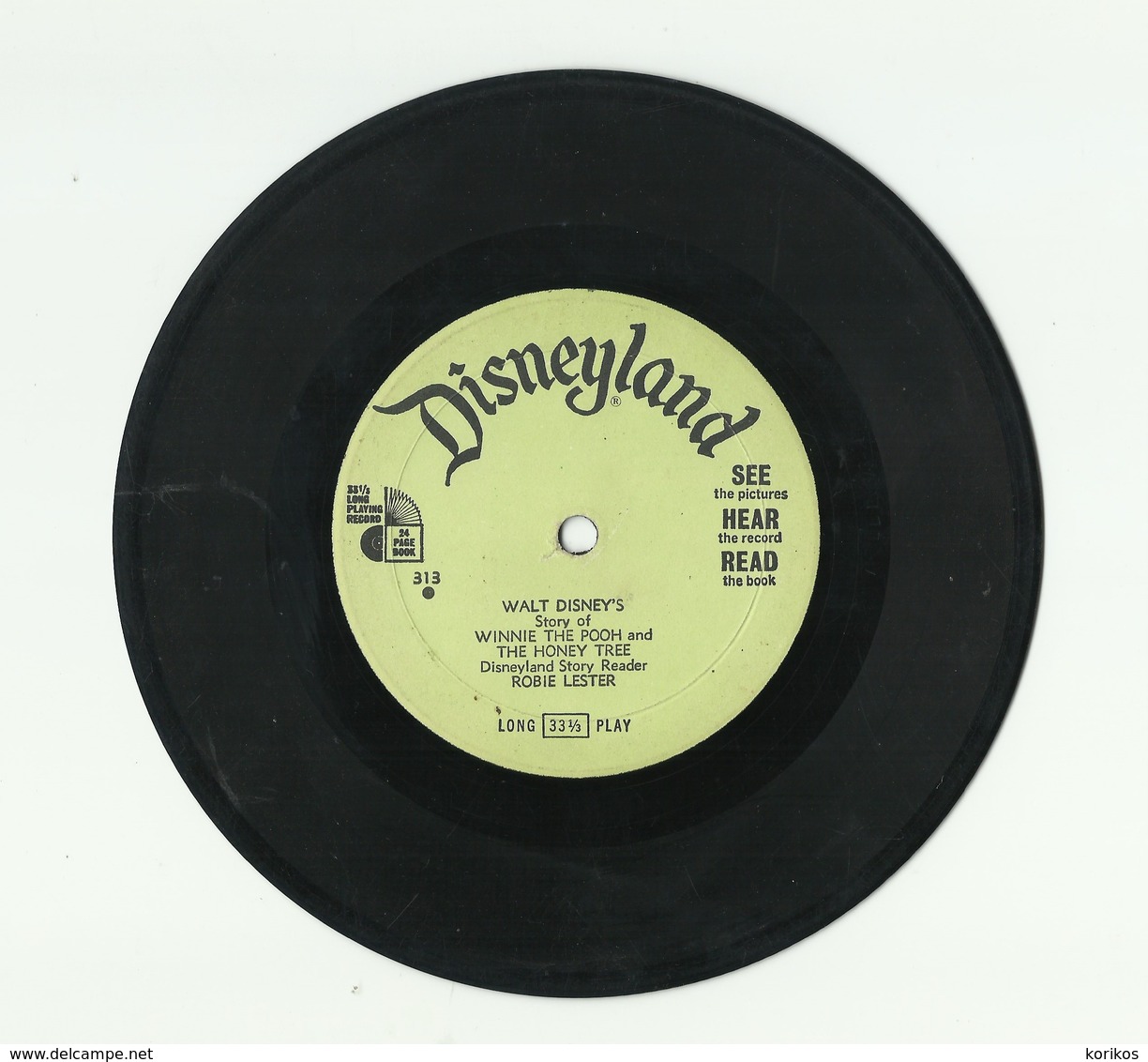 WINNIE THE POOH AND THE HONEY TREE – DISNEYLAND RECORDS – VINYL – 313 - 1966 – ROBIE LESTER - Kinderlieder