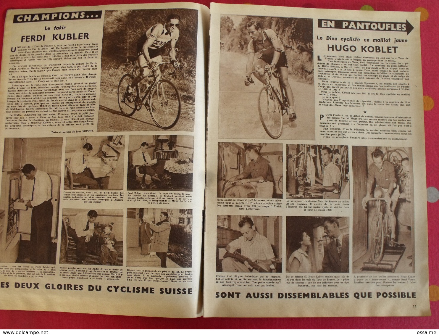 cyclisme 1952. édition spéciale miroir-sprint. avril . louison bobet ferdi kubler koblet coppi magni bartali