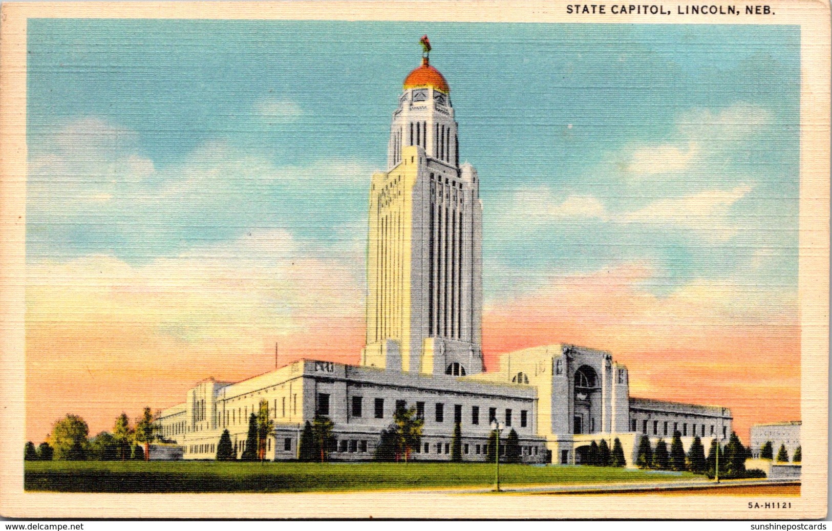 Nebraska Lincoln State Capitol Building Curteich - Lincoln