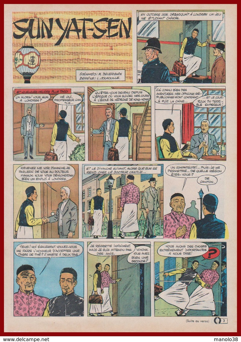 En 1896. Le Futur Président Chinois Sun Yat-Sen Est Séquestré à L’embrassade Chinois à Londres. Bande Dessinée De 1965 - Documenti Storici