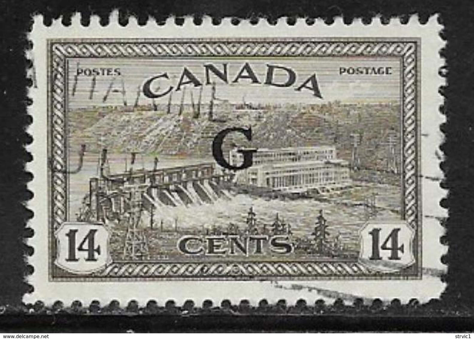 Canada Scott # O22 Used Postage Due, 1950 - Overprinted