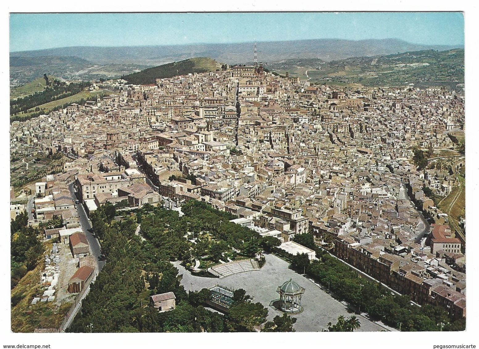 4826 - CALTAGIRONE VEDUTA PANORAMICA AEREA CATANIA 1970 CIRCA - Altri & Non Classificati