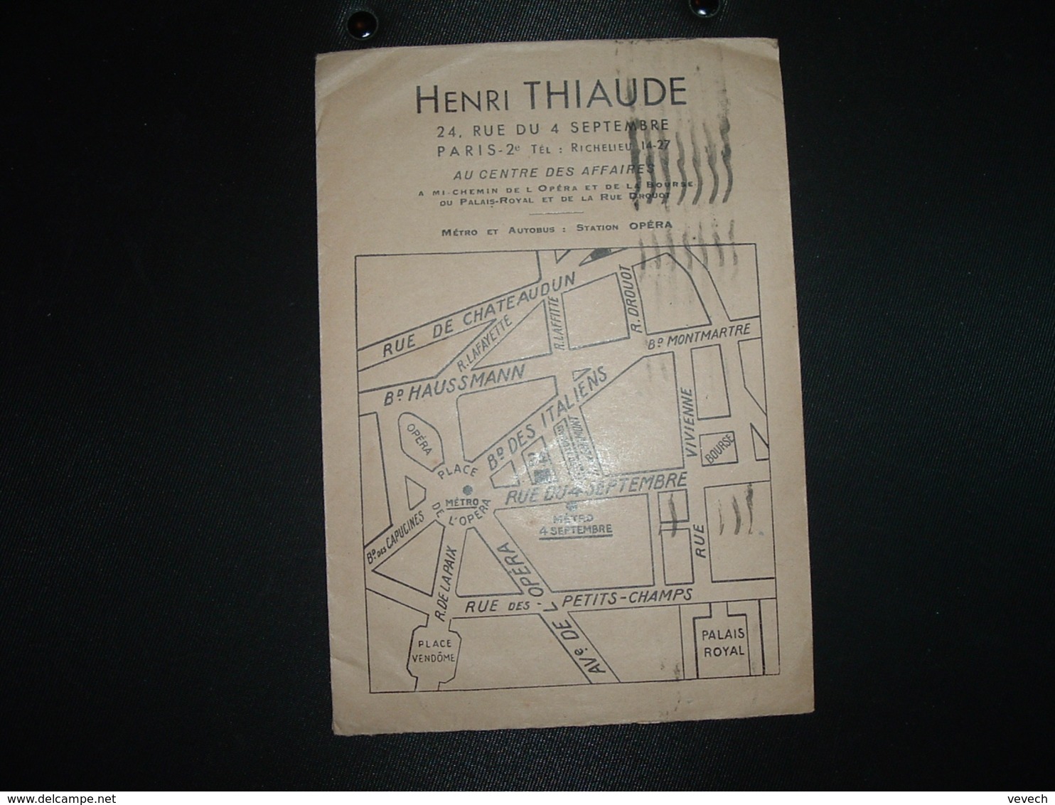 LETTRE HENRI THIAUDE OBL.MEC.5 I 1940 PARIS 49 à Capitaine De La DURE HOPITAL COMPLEMENTAIRE LEON XIII CHATEAUROUX INDRE - Guerre De 1939-45