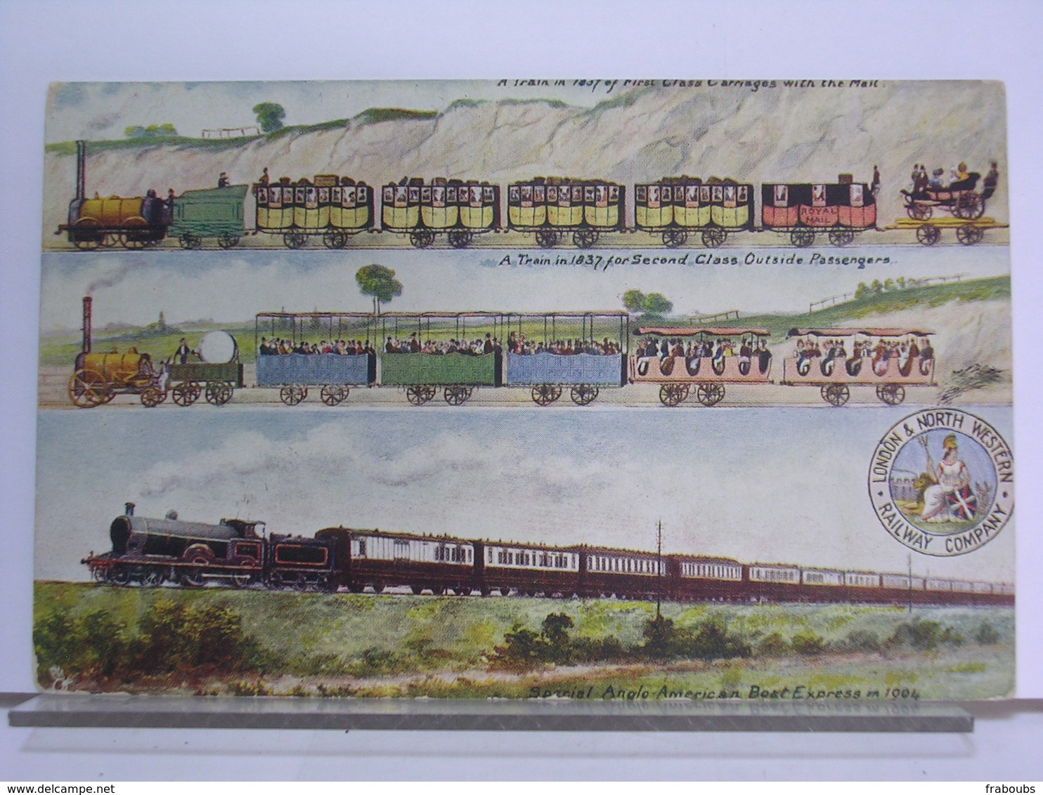 LONDON & NORTH WESTERN RAILWAY COMPANY - TRAIN IN 1837 FIRST AND SECOND CLASS - SPECIAL AMERICAN BOAT EXPRESS IN 1904 - Trains