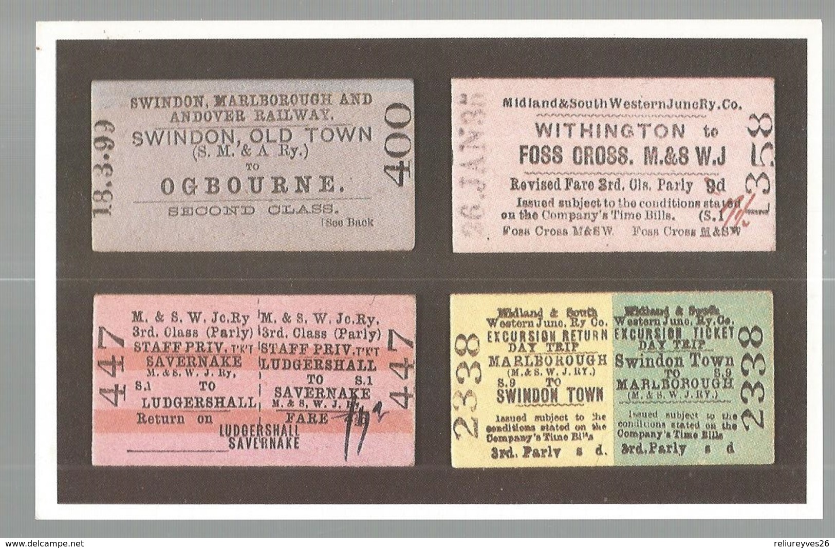 CPSM- Th. Transp. N°173, A Selection Of Tickets From The Midland & South Western Junction Railway , Ed. Dalkeith - Autres & Non Classés