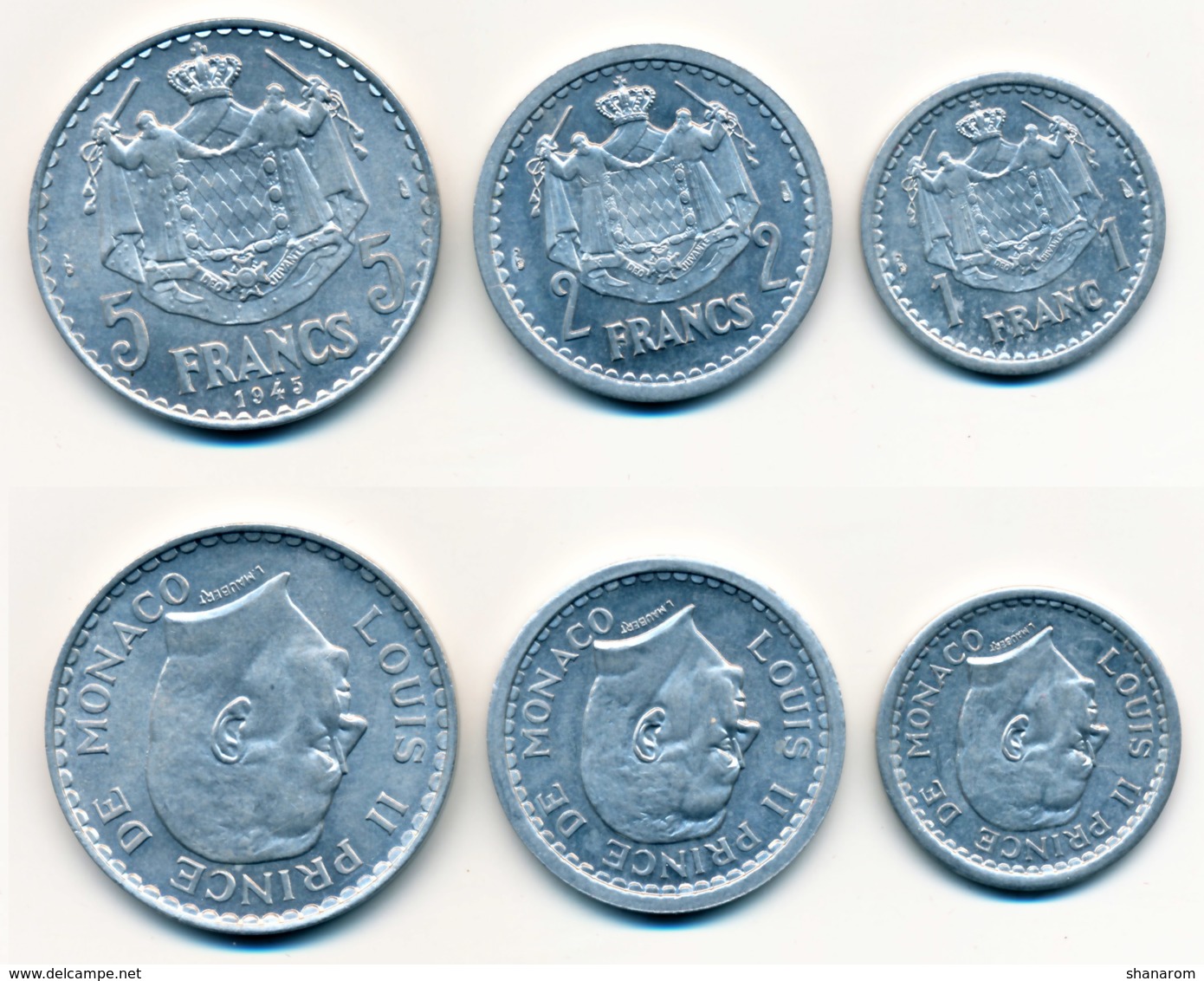 MONACO // SET OF COINS // Divers 16 Pièces - Autres & Non Classés