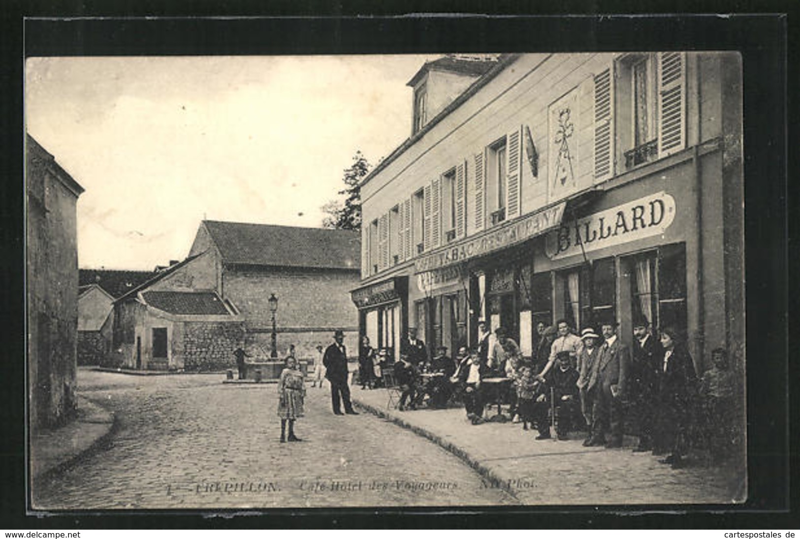 CPA Frépillon, Café-Hôtel Des Voyageurs - Autres & Non Classés