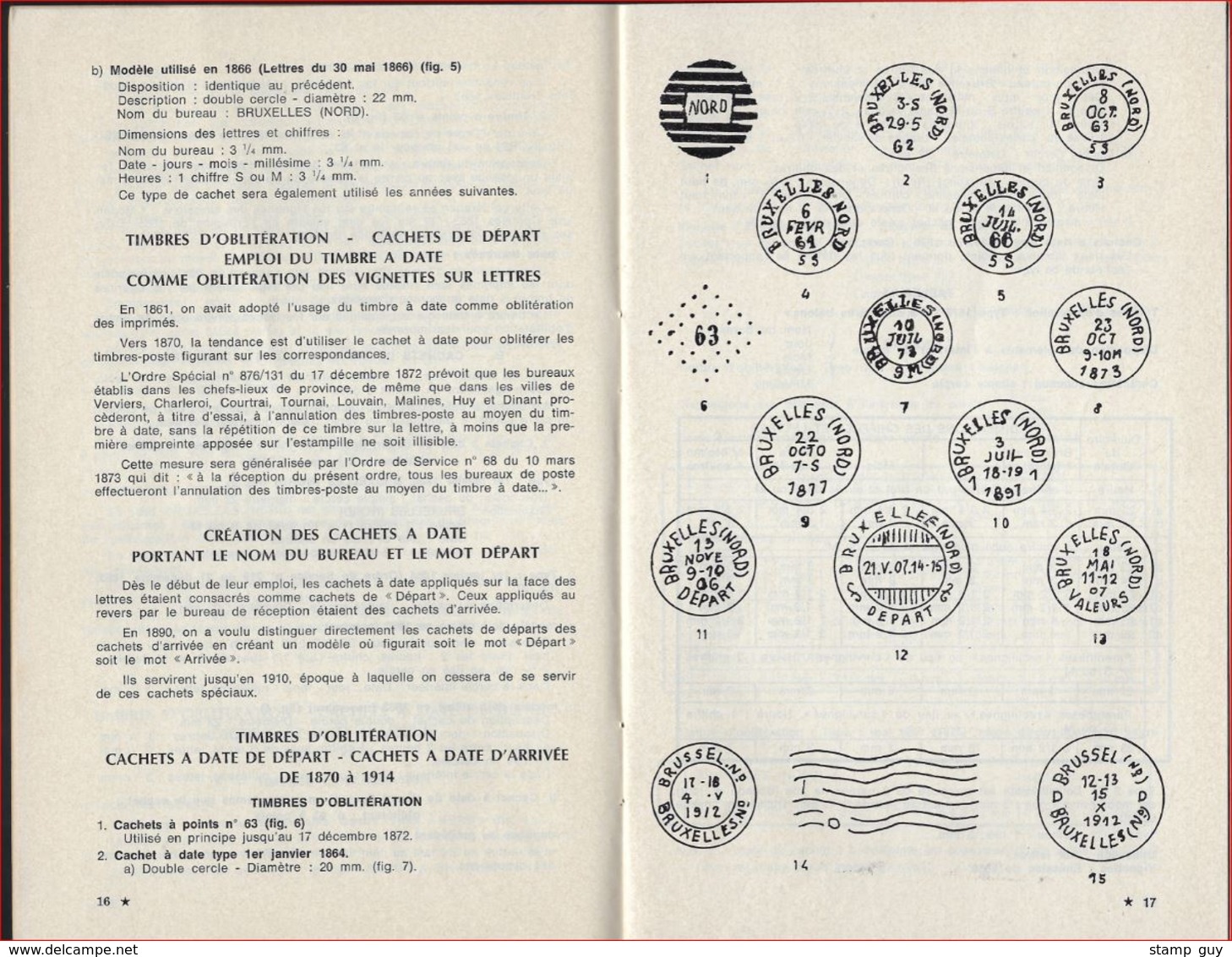 UNION DES CERCLES PHILATELIQUES DE LA REGION BRUXELLOISE / ANNUAIRE 1968 ; Voir 4 Scan ! LOT 131 - Cancellations