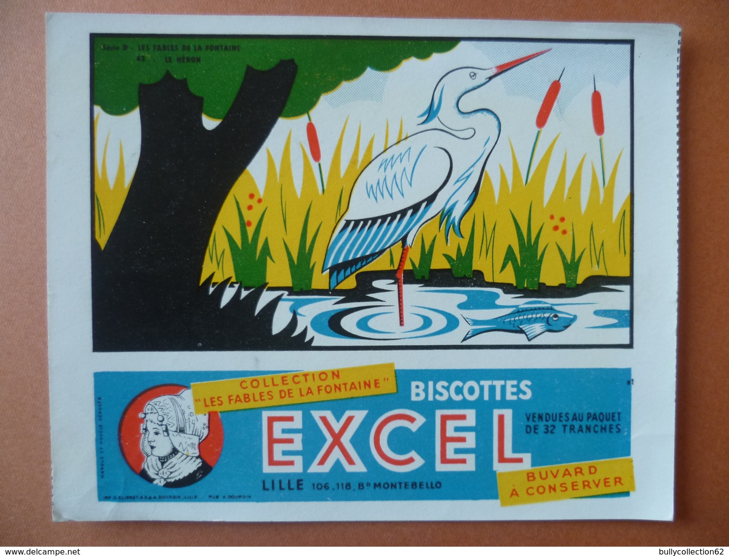 Buvard  Biscottes EXCEL A LILLE - Autres & Non Classés